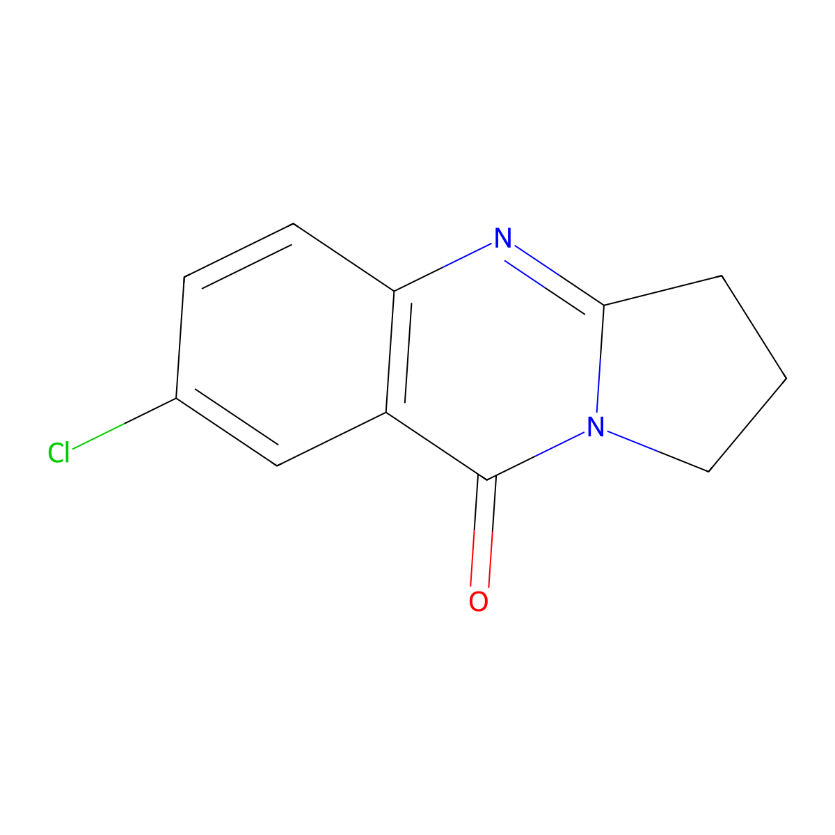 7-chloro-1H,2H,3H,9H-pyrrolo[2,1-b]quinazolin-9-one molecular structure, CAS 60811-39-4