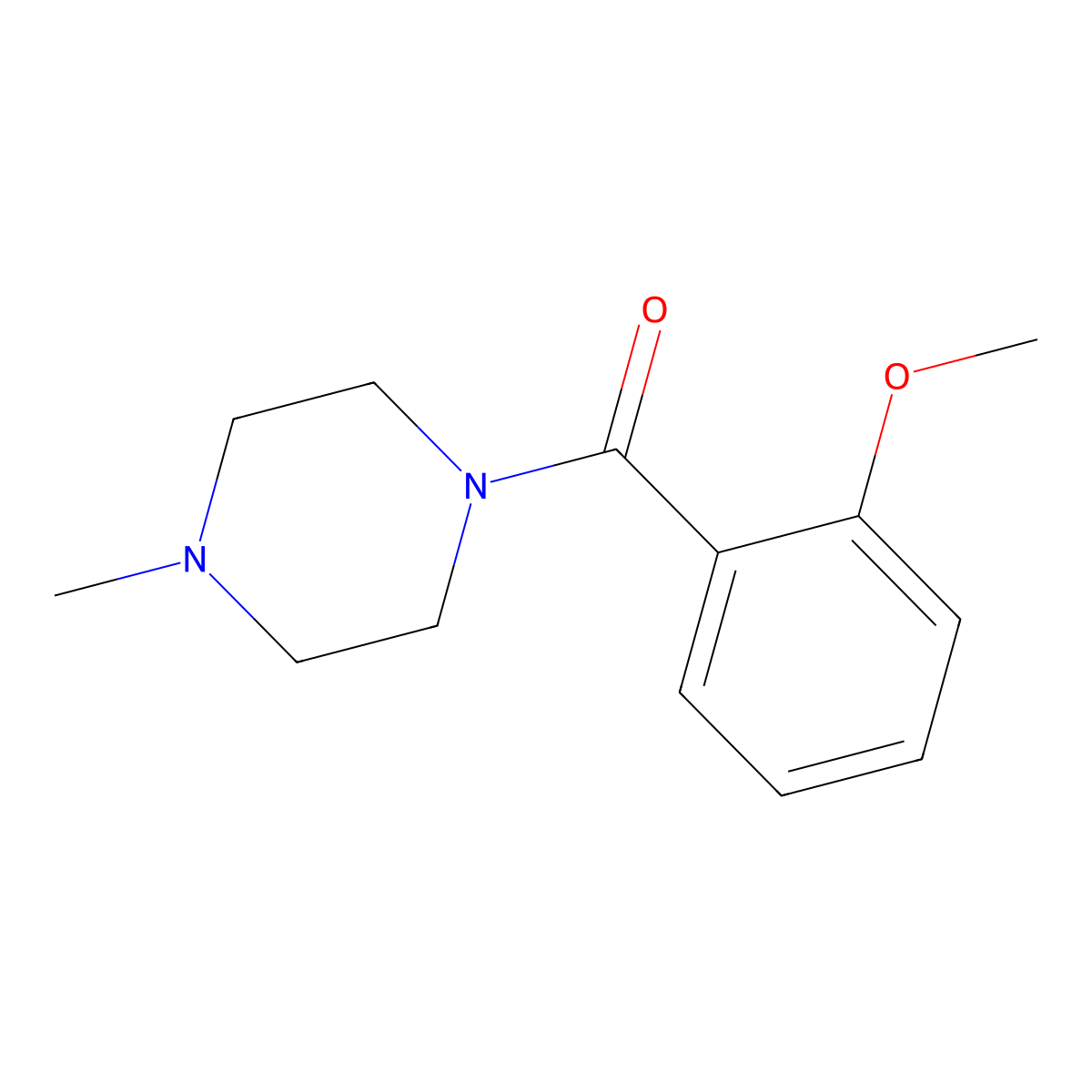 (2-Methoxyphenyl)(4-methylpiperazin-1-yl)methanone molecular structure, CAS 60811-85-0