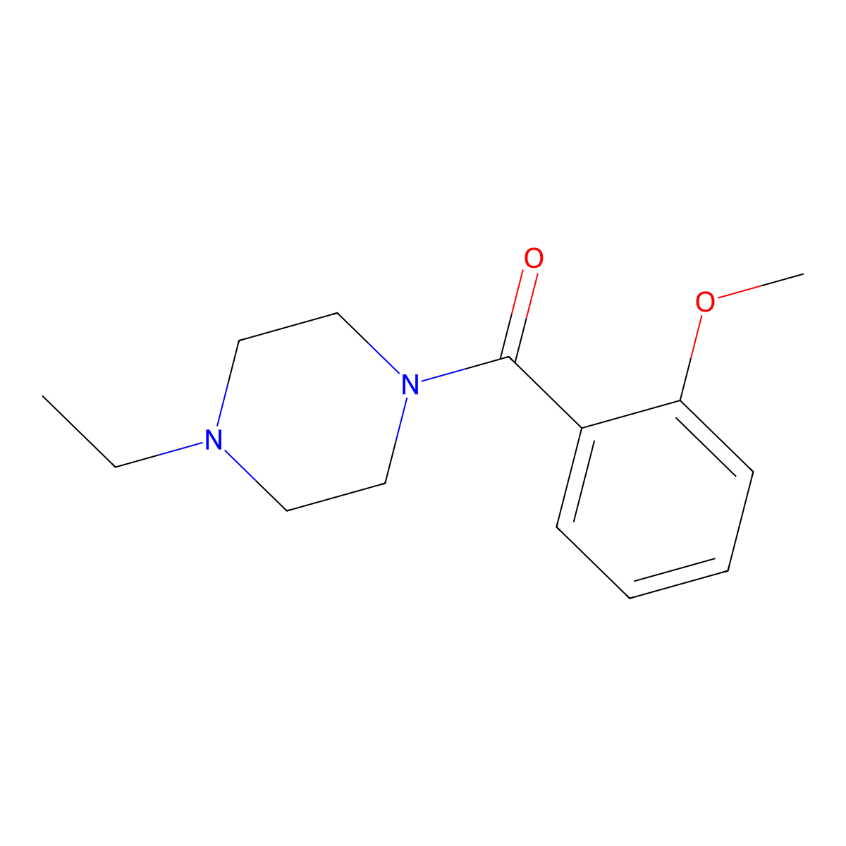 (4-Ethylpiperazin-1-yl)-(2-methoxyphenyl)methanone molecular structure, CAS 60811-86-1