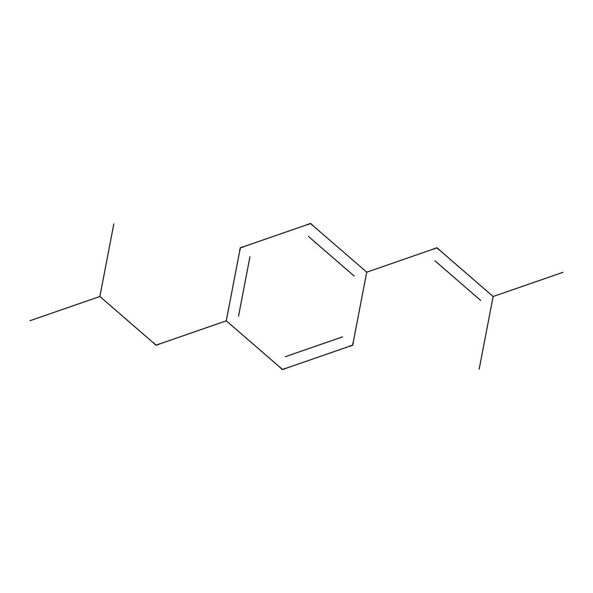 1-(2-Methyl-1-propen-1-yl)-4-(2-methylpropyl)benzene molecular structure, CAS 608119-52-4