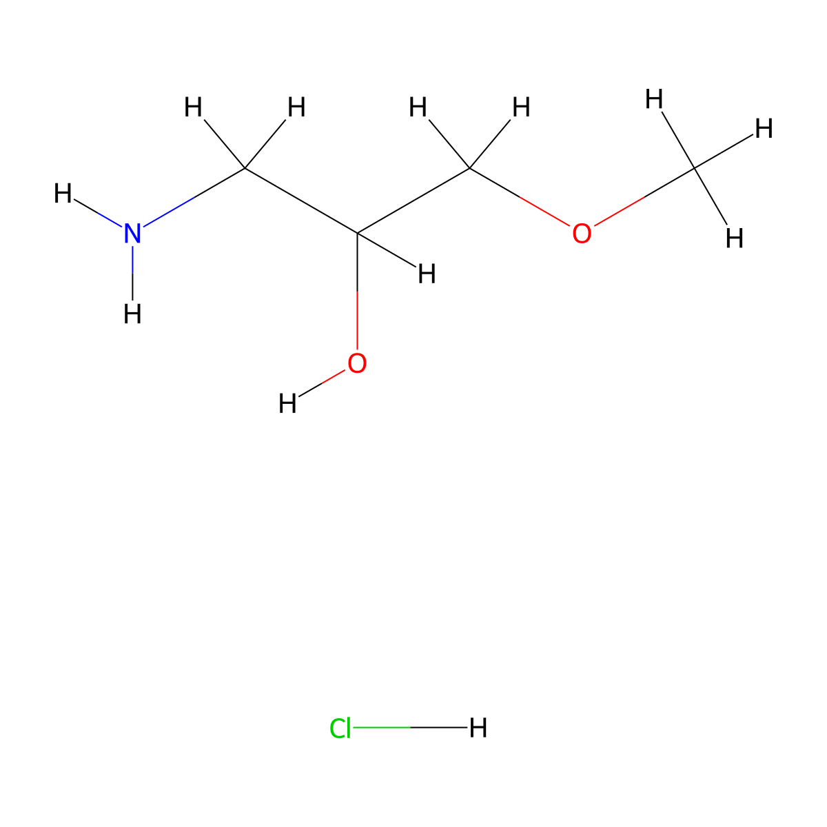 1-Amino-3-methoxypropan-2-ol hydrochloride molecular structure, CAS 60812-33-1