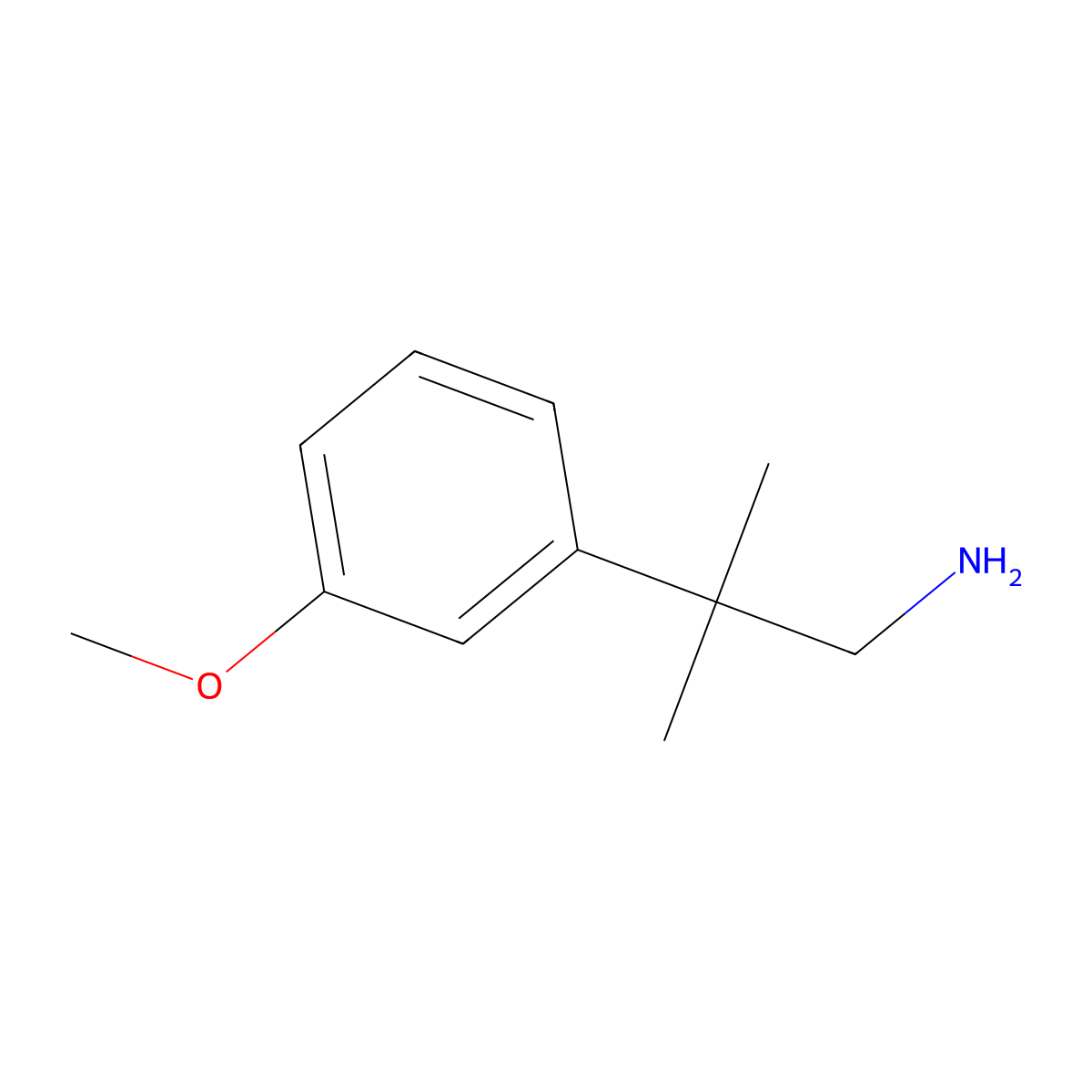 2-(3-Methoxyphenyl)-2-methylpropan-1-amine molecular structure, CAS 60812-46-6