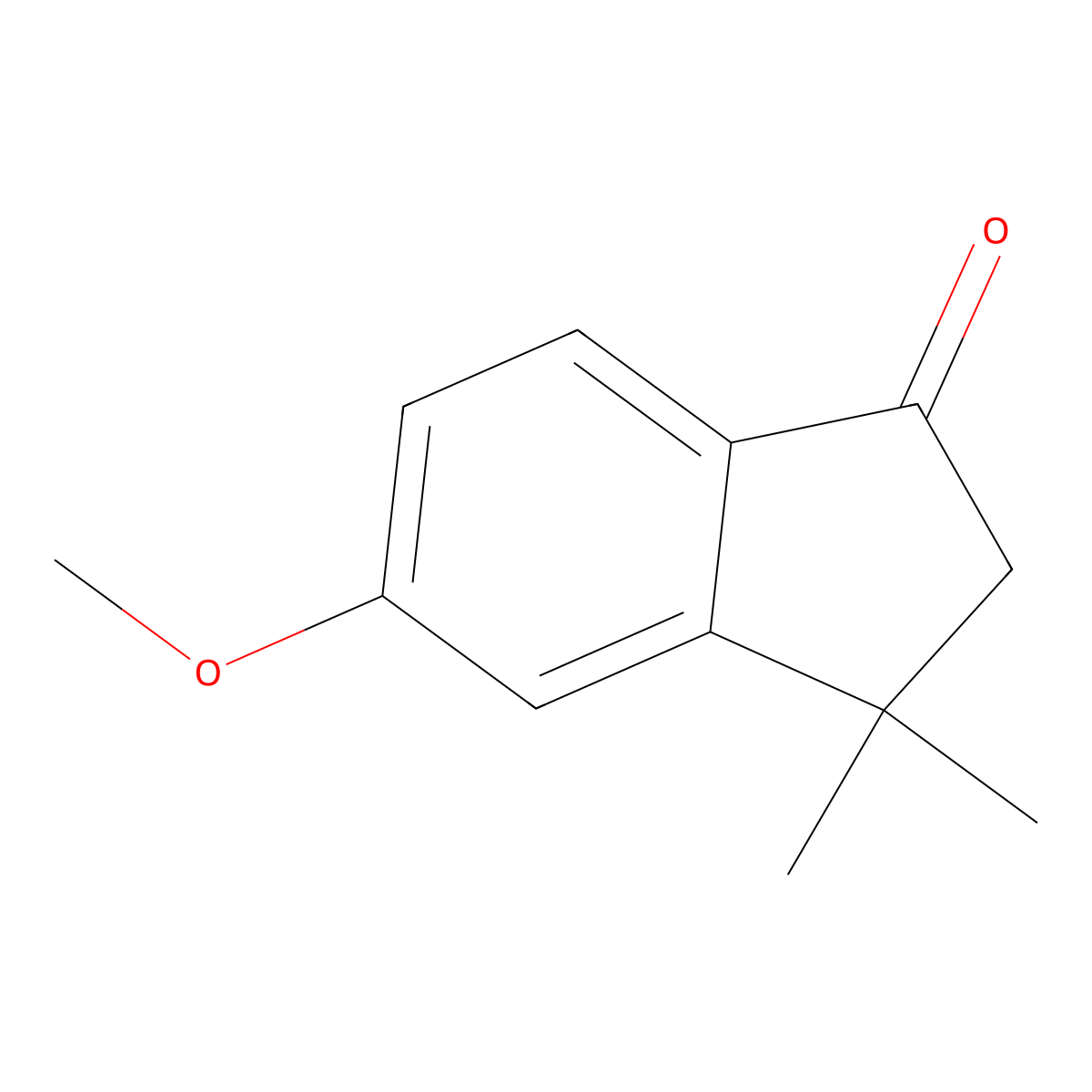 5-methoxy-3,3-dimethyl-2,3-dihydro-1H-inden-1-one molecular structure, CAS 60812-53-5
