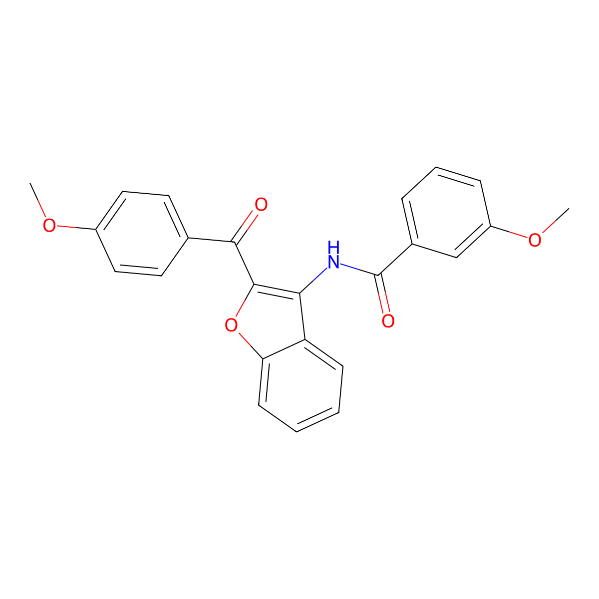 3-methoxy-N-[2-(4-methoxybenzoyl)-1-benzofuran-3-yl]benzamide molecular structure, CAS 608120-51-0