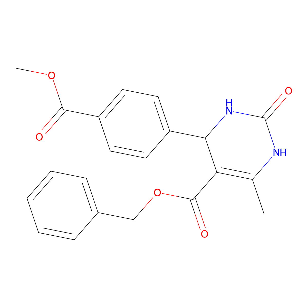 Benzyl 4-[4-(methoxycarbonyl)phenyl]-6-methyl-2-oxo-1,2,3,4-tetrahydropyrimidine-5-carboxylate molecular structure, CAS 608120-87-2