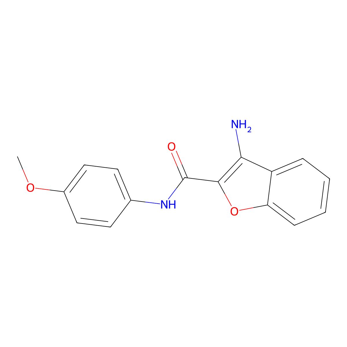 3-amino-N-(4-methoxyphenyl)-1-benzofuran-2-carboxamide molecular structure, CAS 608121-84-2