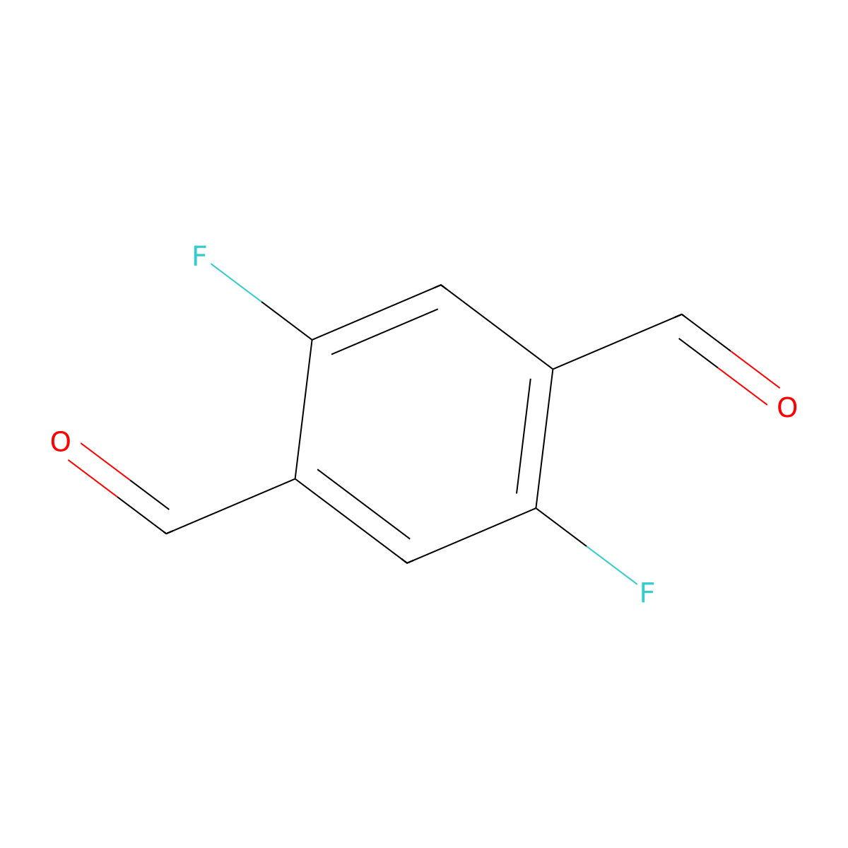 2,5-Difluoroterephthalaldehyde molecular structure, CAS 608145-27-3