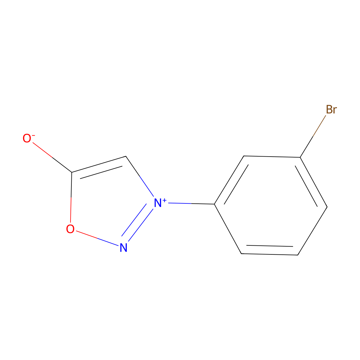 3-(3-Bromophenyl)-1,2,3-oxadiazol-3-ium-5-olate molecular structure, CAS 60816-43-5