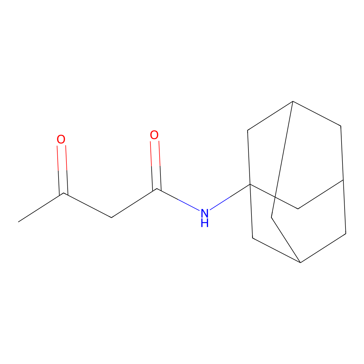 N-(1-Adamantyl)-3-oxo-butanamide molecular structure, CAS 6082-54-8