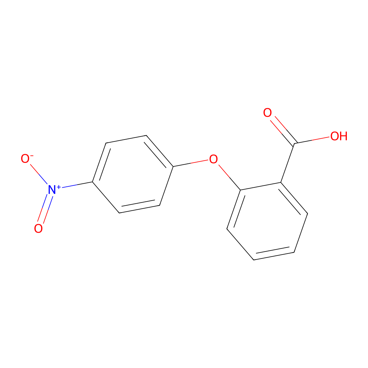 2-(4-Nitrophenoxy)benzoic acid molecular structure, CAS 6082-87-7