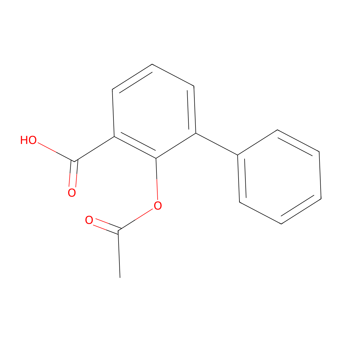2-(Acetyloxy)biphenyl-3-carboxylic acid molecular structure, CAS 60821-26-3