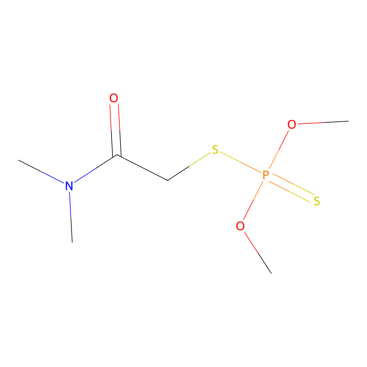 S-(Dimethylcarbamoylmethyl) O,O-Dimethyl Ester Phosphorodithioic Acid molecular structure, CAS 60823-19-0