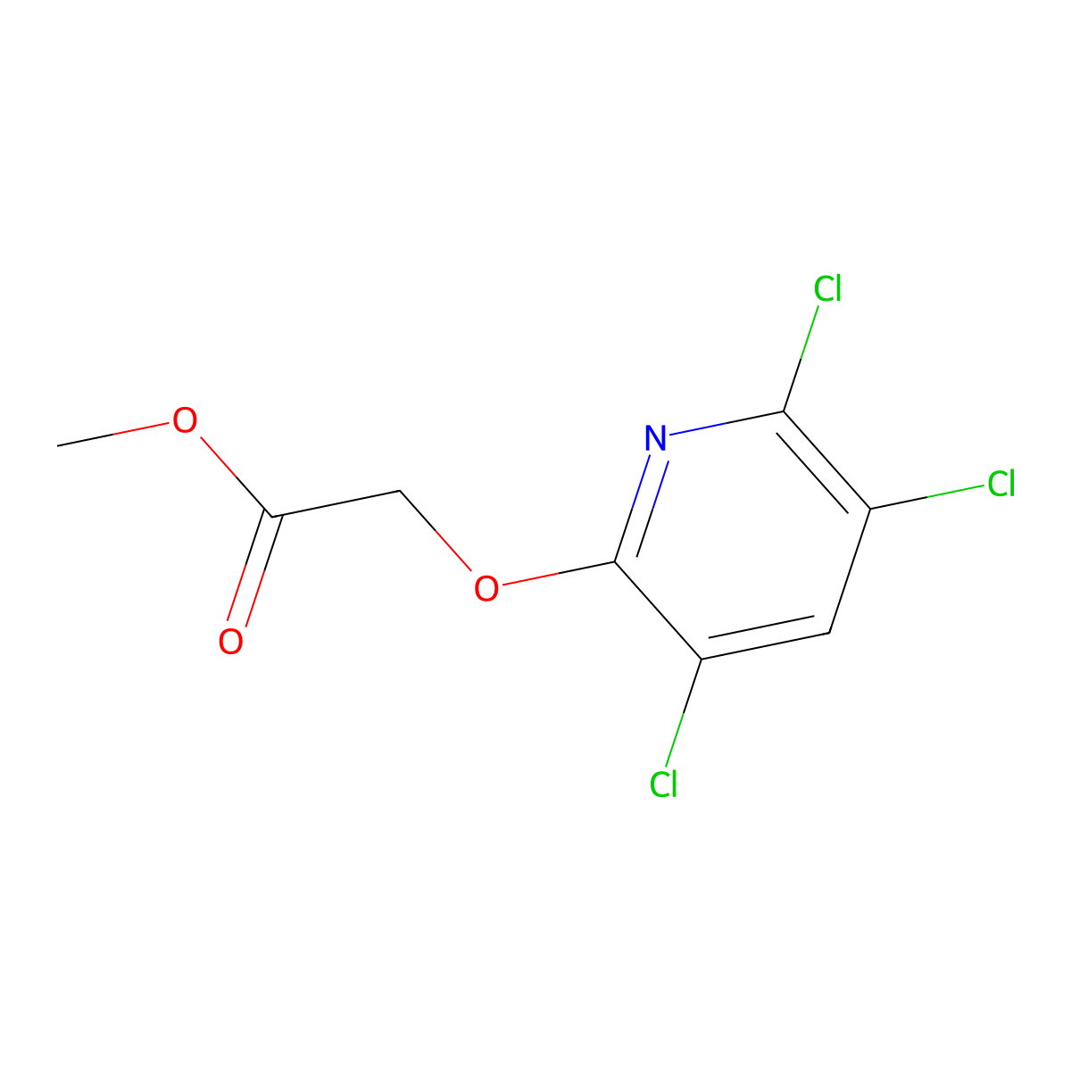 Acetic acid, 2-[(3,5,6-trichloro-2-pyridinyl)oxy]-, methyl ester molecular structure, CAS 60825-26-5