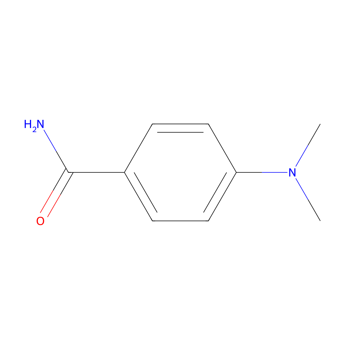 4-(Dimethylamino)benzamide molecular structure, CAS 6083-47-2