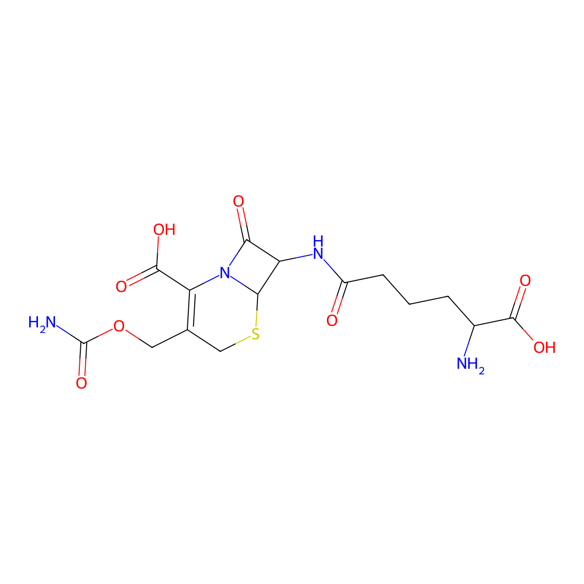 O-Carbamoyl-deacetylcephalosporin C molecular structure, CAS 60831-57-4