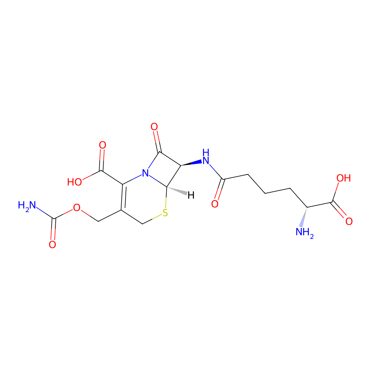 O-Carbamoyl-deacetylcephalosporin C molecular structure, CAS 60831-57-4
