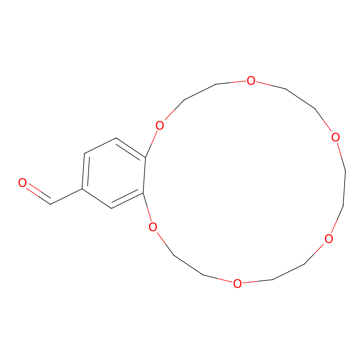 4'-Formylbenzo-18-crown 6-Ether molecular structure, CAS 60835-74-7