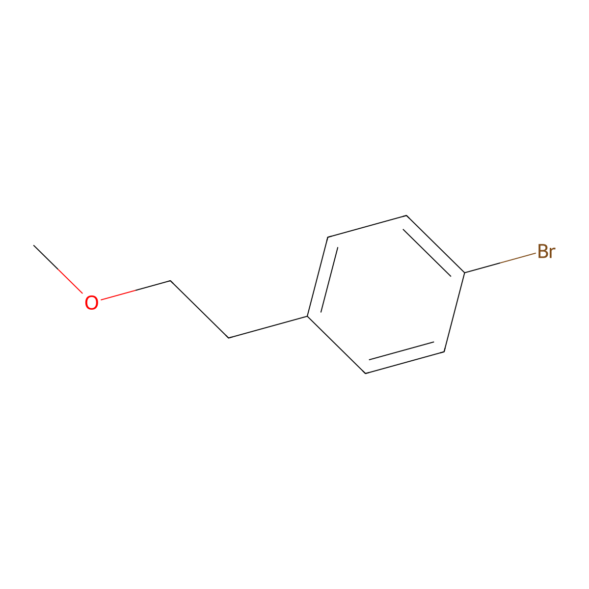 1-Bromo-4-(2-methoxyethyl)benzene molecular structure, CAS 60835-90-7