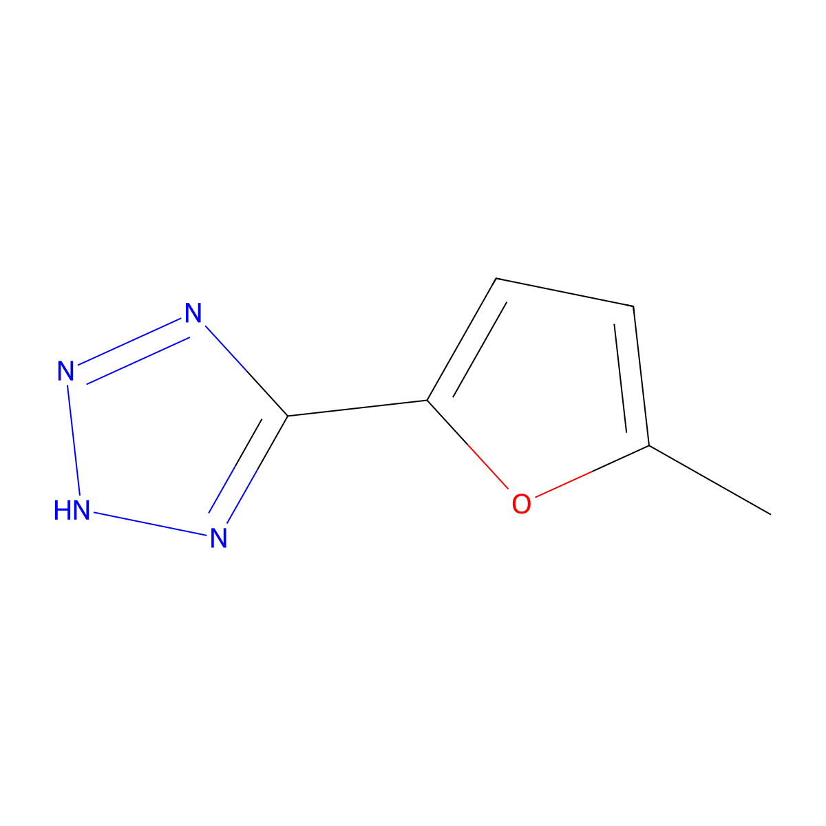 5-(5-methylfuran-2-yl)-2H-tetrazole molecular structure, CAS 60838-03-1