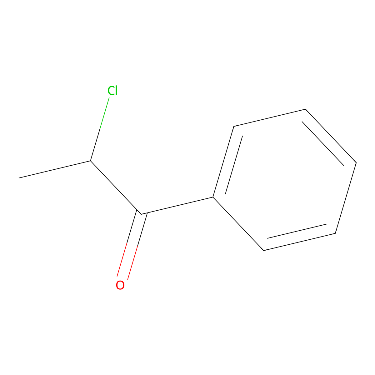 2-Chloropropiophenone molecular structure, CAS 6084-17-9