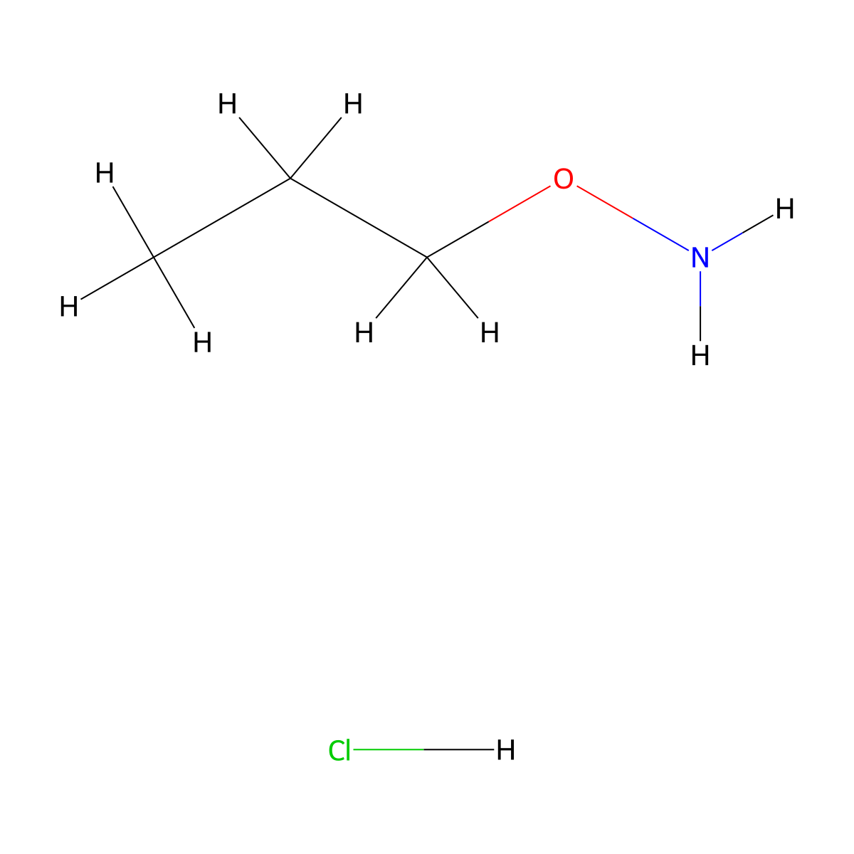O-propylhydroxylamine hydrochloride molecular structure, CAS 6084-54-4