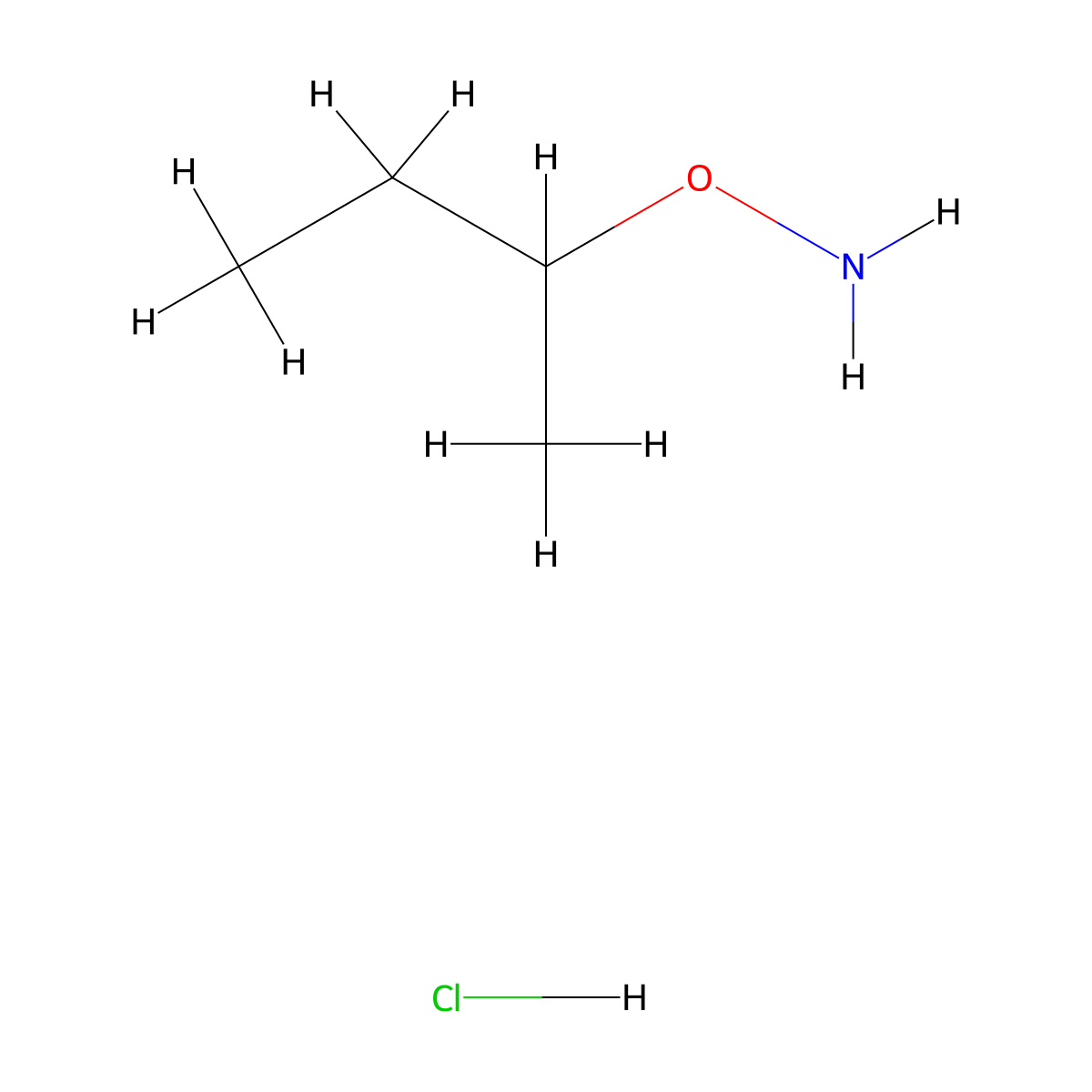 O-(butan-2-yl)hydroxylamine hydrochloride molecular structure, CAS 6084-59-9