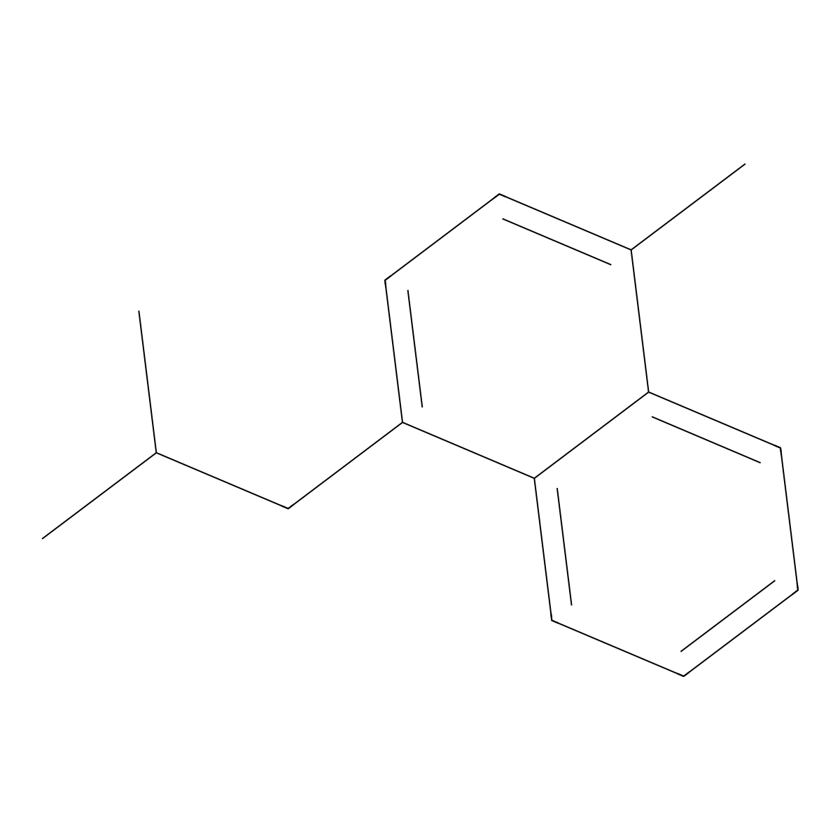 1-Methyl-4-(2-methylpropyl)naphthalene molecular structure, CAS 60848-32-0