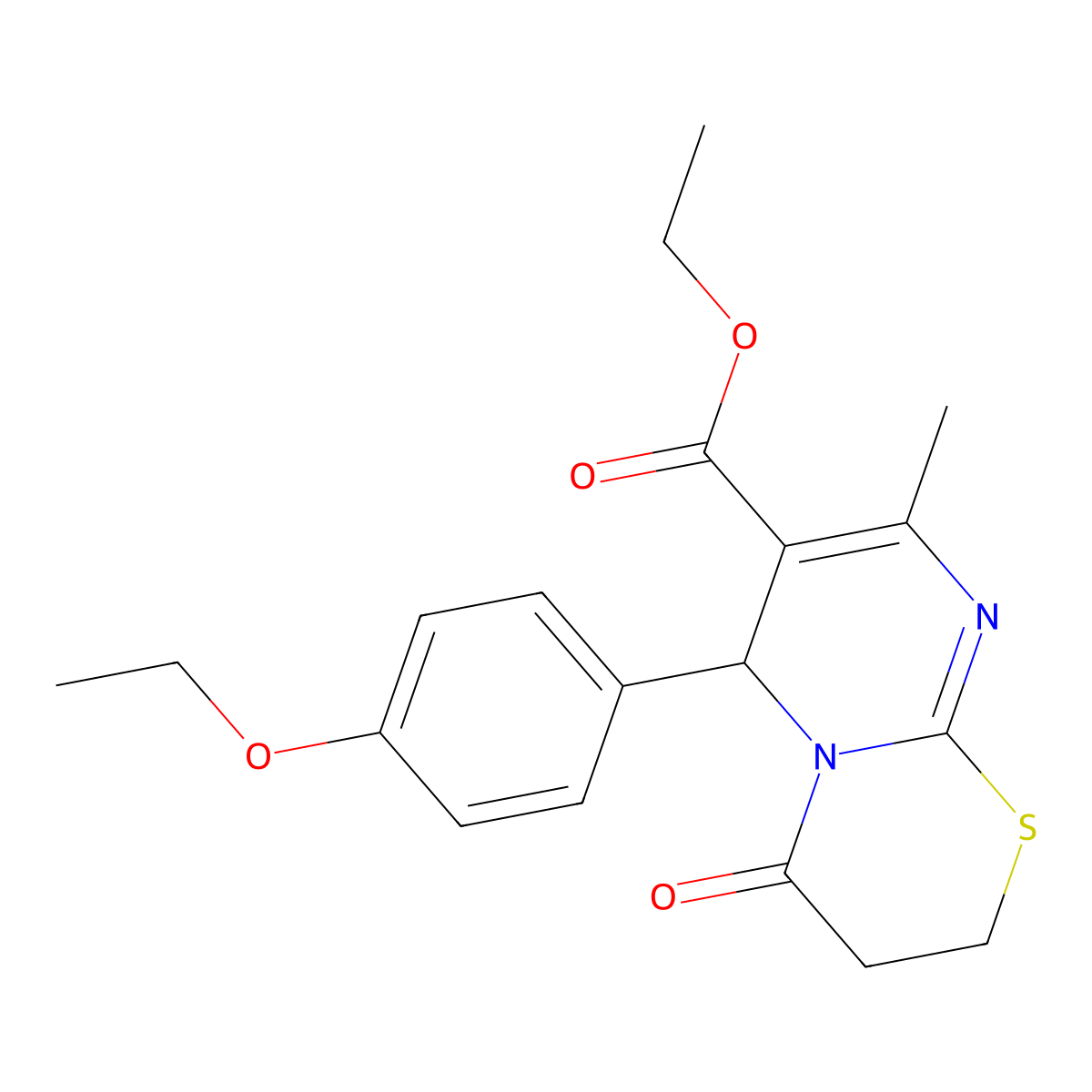 ethyl 6-(4-ethoxyphenyl)-8-methyl-4-oxo-3,4-dihydro-2H,6H-pyrimido[2,1-b][1,3]thiazine-7-carboxylate molecular structure, CAS 608490-56-8