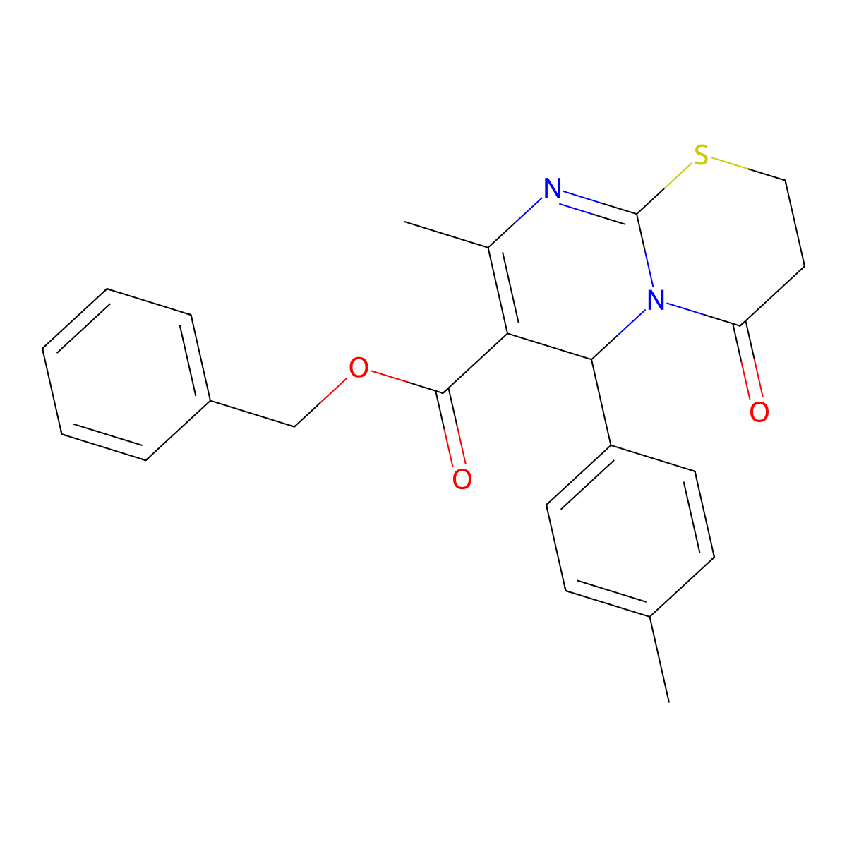 benzyl 8-methyl-6-(4-methylphenyl)-4-oxo-2H,3H,4H,6H-pyrimido[2,1-b][1,3]thiazine-7-carboxylate molecular structure, CAS 608492-75-7