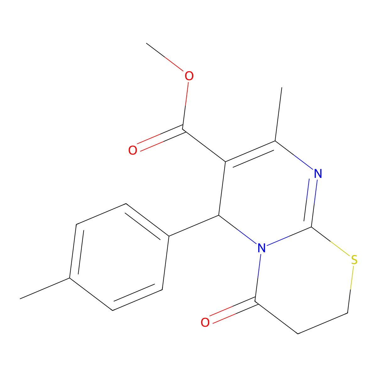 methyl 8-methyl-6-(4-methylphenyl)-4-oxo-2H,3H,4H,6H-pyrimido[2,1-b][1,3]thiazine-7-carboxylate molecular structure, CAS 608492-81-5