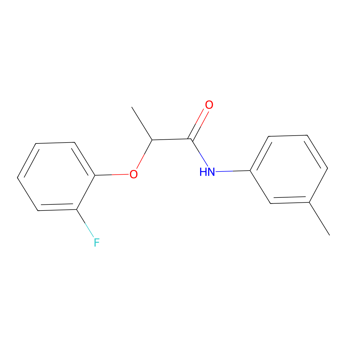 2-(2-fluorophenoxy)-N-(3-methylphenyl)propanamide molecular structure, CAS 608493-88-5