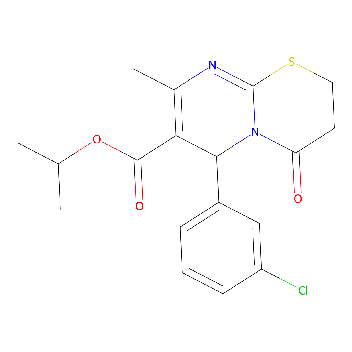 propan-2-yl 6-(3-chlorophenyl)-8-methyl-4-oxo-2H,3H,4H,6H-pyrimido[2,1-b][1,3]thiazine-7-carboxylate molecular structure, CAS 608494-27-5