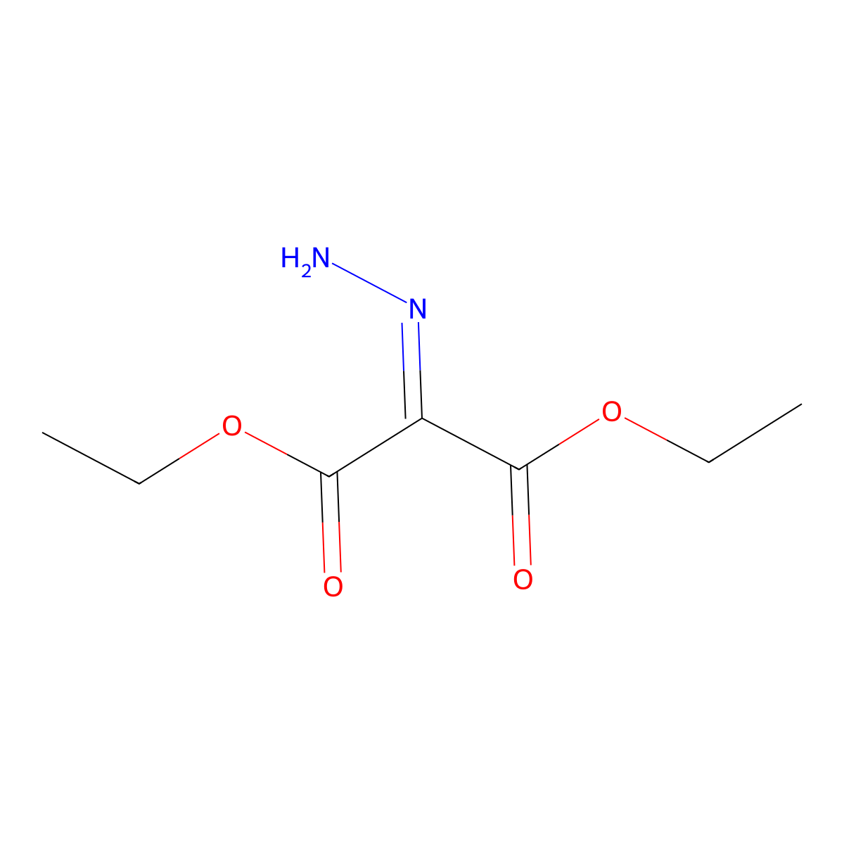 Diethyl hydrazinylidenepropanedioate molecular structure, CAS 6085-21-8