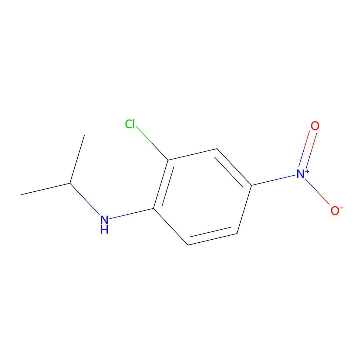 2-chloro-4-nitro-N-(propan-2-yl)aniline molecular structure, CAS 6085-53-6