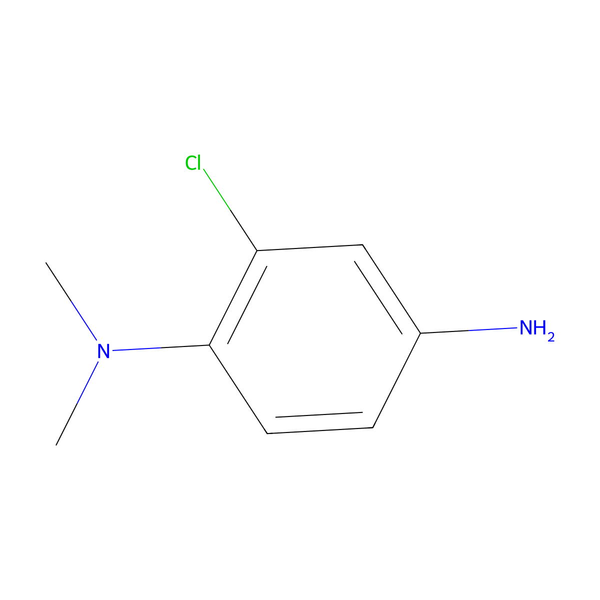 1,4-Benzenediamine, 2-chloro-N1,N1-dimethyl- molecular structure, CAS 6085-59-2