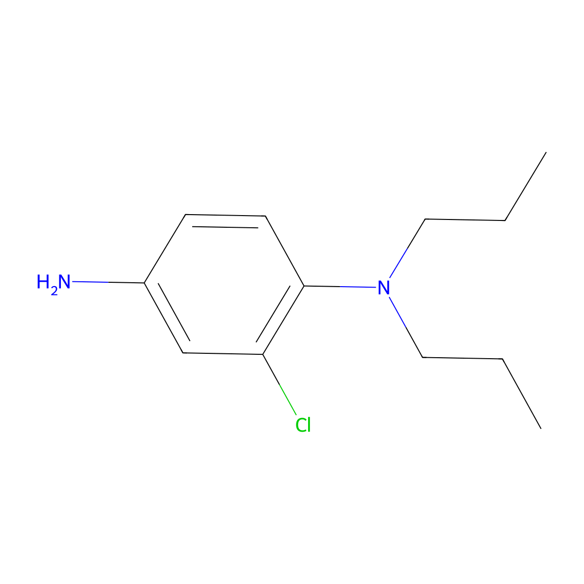 2-Chloro-N~1~,N~1~-dipropyl-1,4-benzenediamine molecular structure, CAS 6085-60-5