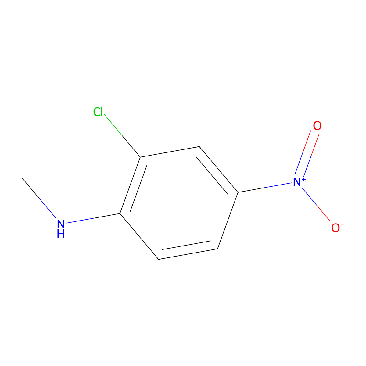 2-Chloro-N-methyl-4-nitroaniline molecular structure, CAS 6085-92-3