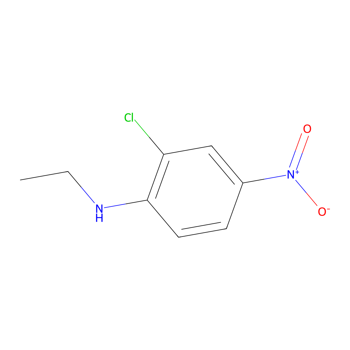 2-chloro-N-ethyl-4-nitroaniline molecular structure, CAS 6085-93-4