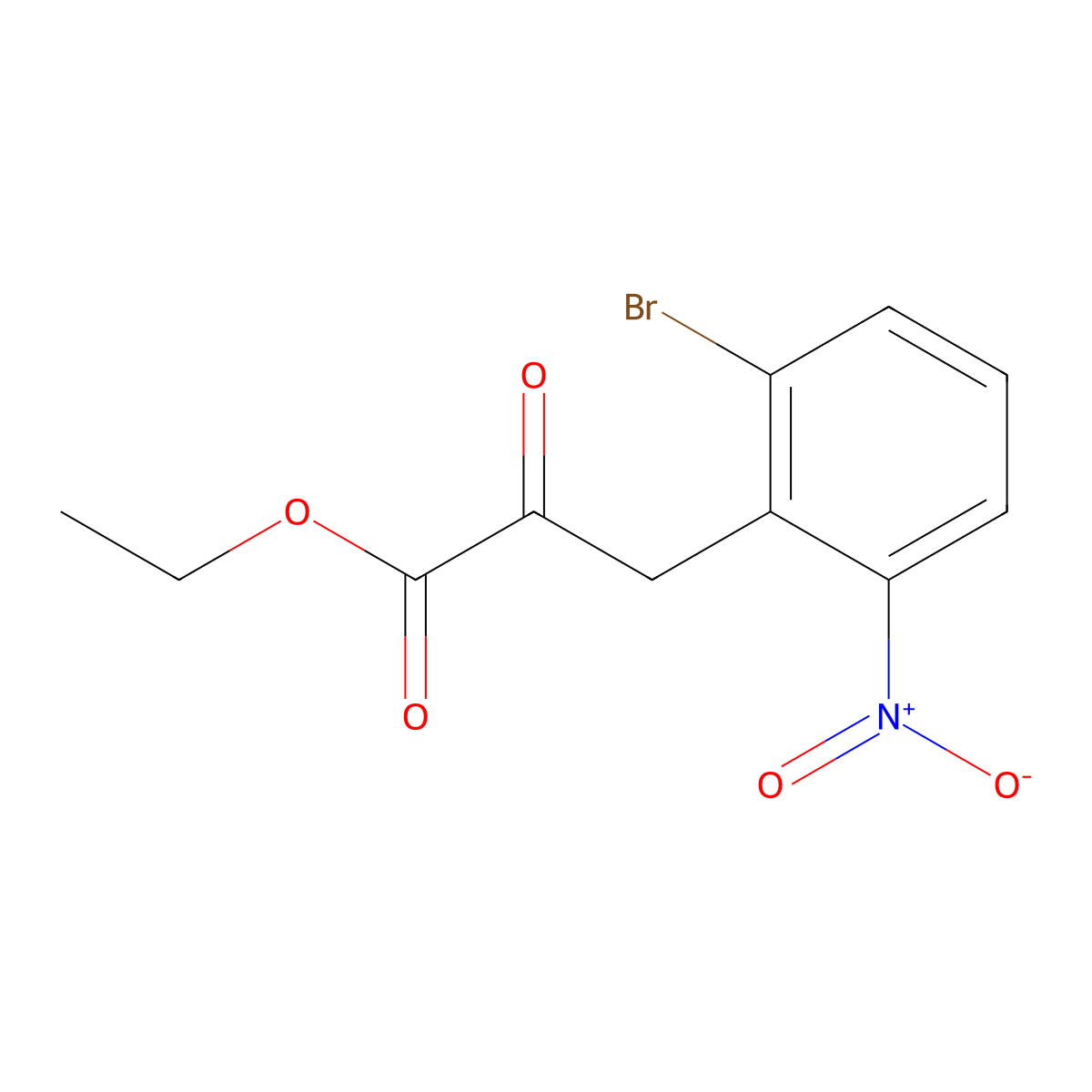 Ethyl 3-(2-Bromo-6-nitrophenyl)-2-oxopropanoate molecular structure, CAS 608510-29-8