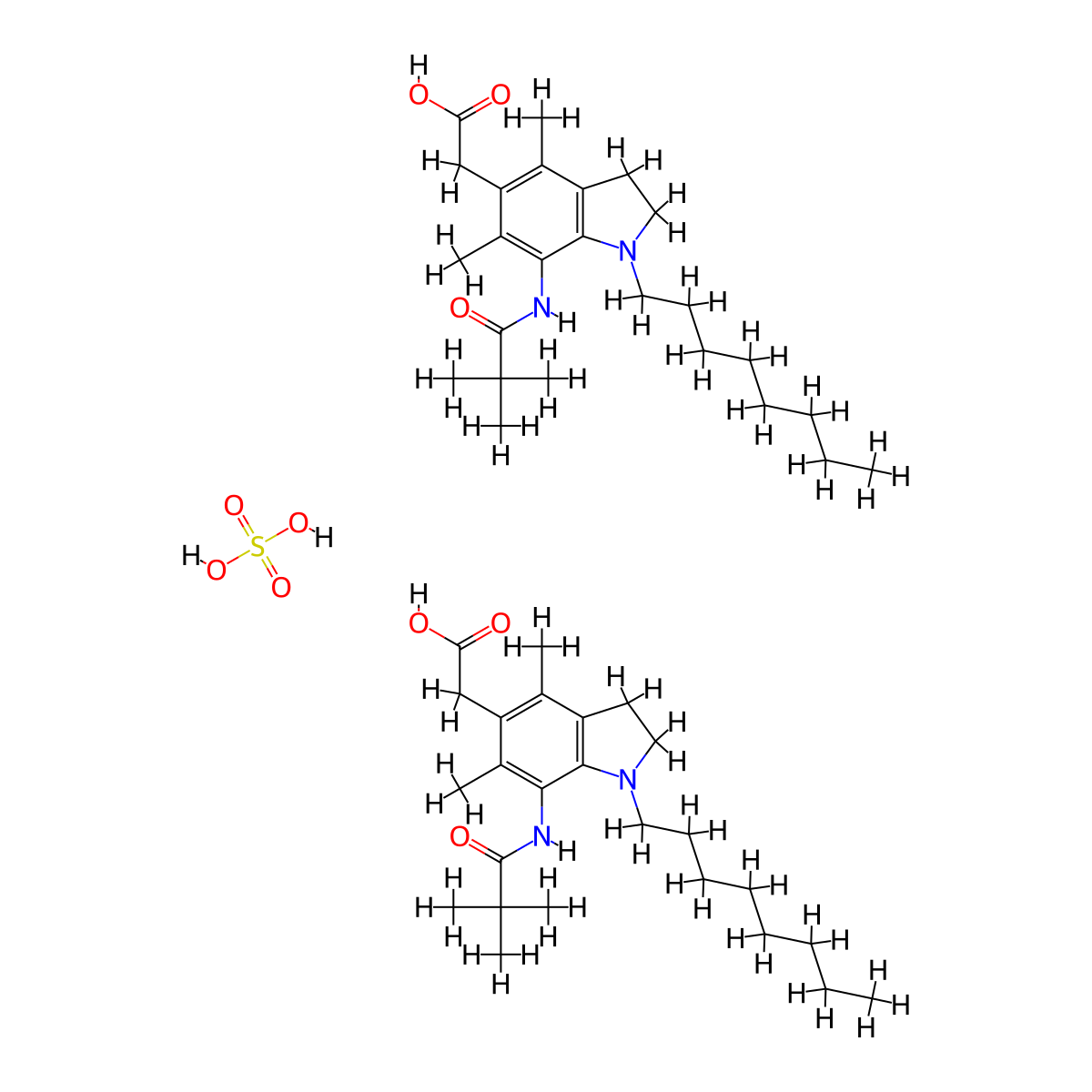 Pactimibe sulfate molecular structure, CAS 608510-47-0