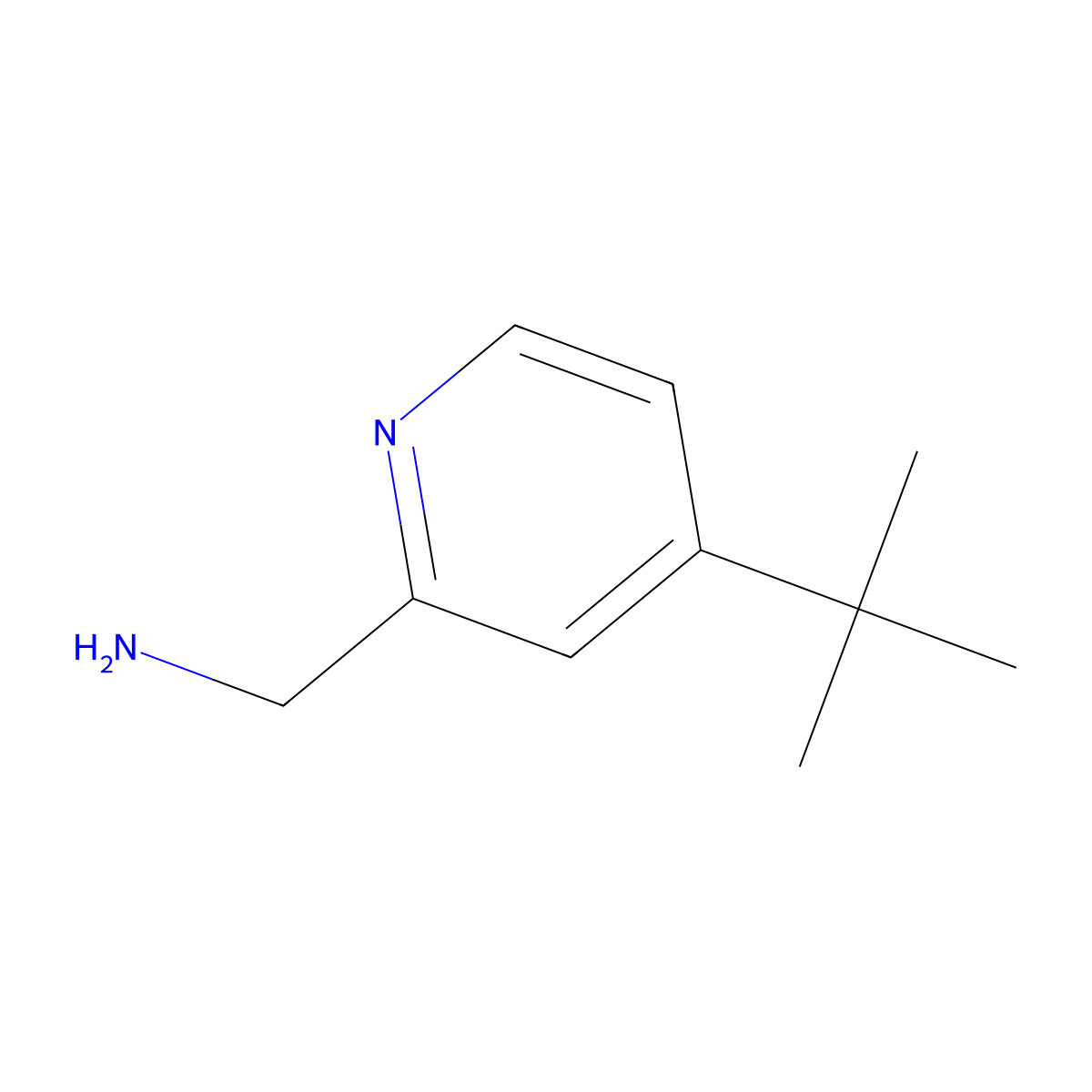 (4-(tert-Butyl)pyridin-2-yl)methanamine molecular structure, CAS 608515-12-4