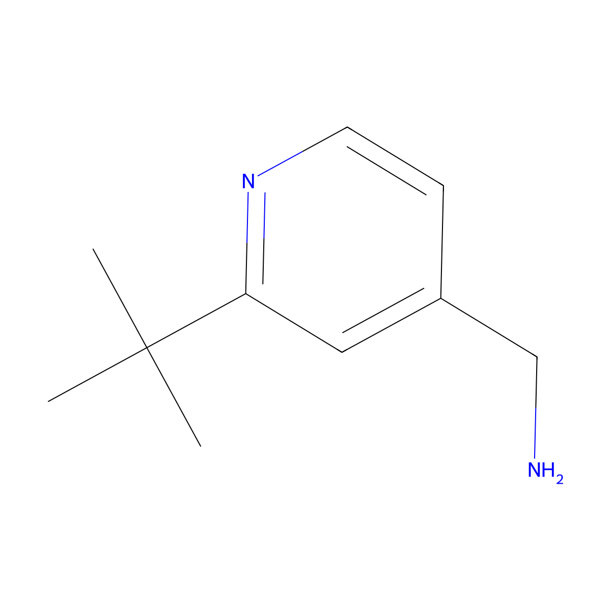 (2-Tert-butylpyridin-4-YL)methylamine molecular structure, CAS 608515-19-1