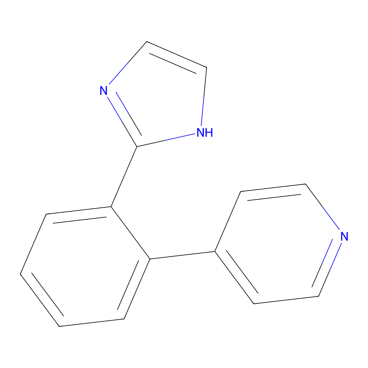 4-(2-(1H-Imidazol-2-yl)phenyl)pyridine molecular structure, CAS 608515-26-0