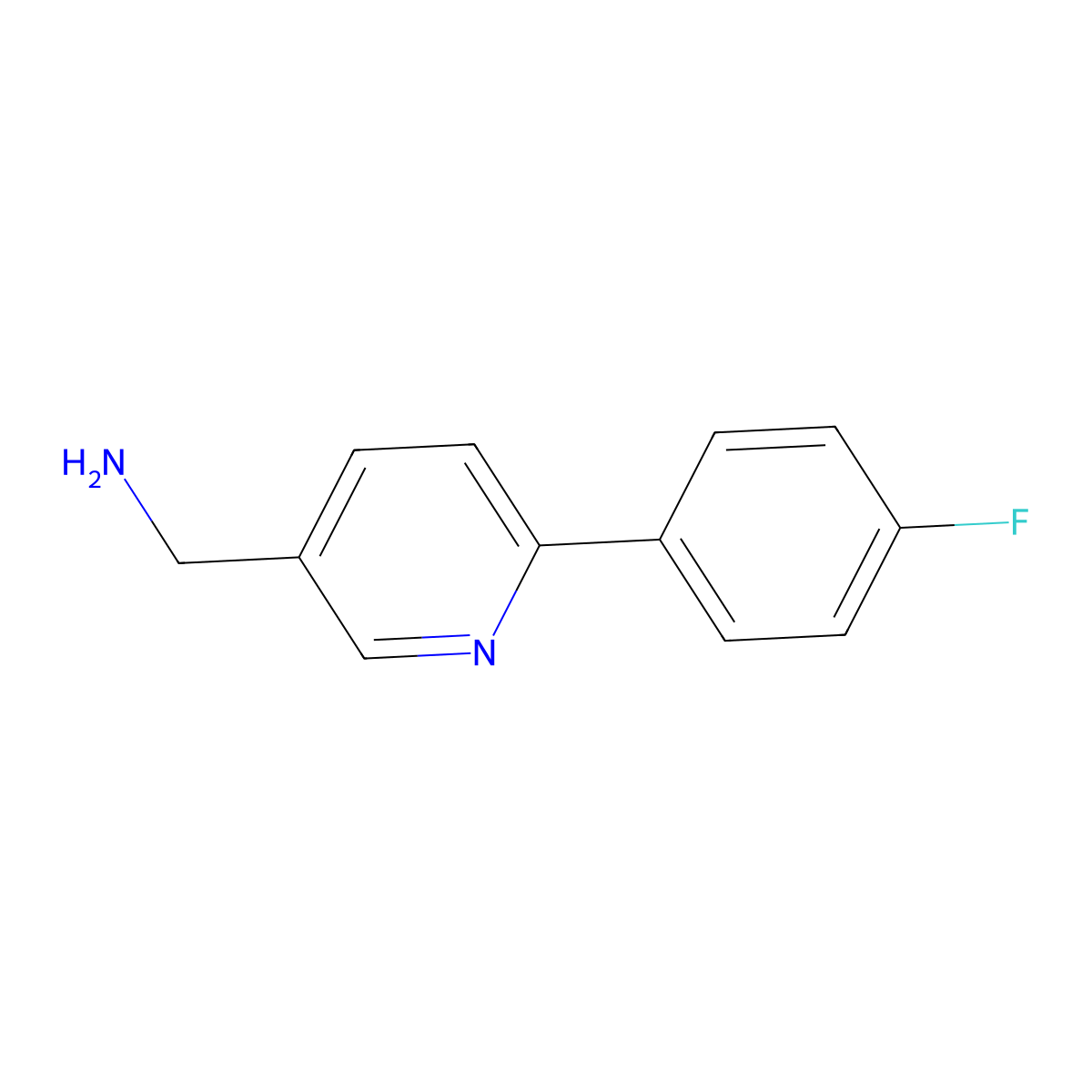 [6-(4-Fluorophenyl)pyridin-3-yl]methanamine molecular structure, CAS 608515-32-8