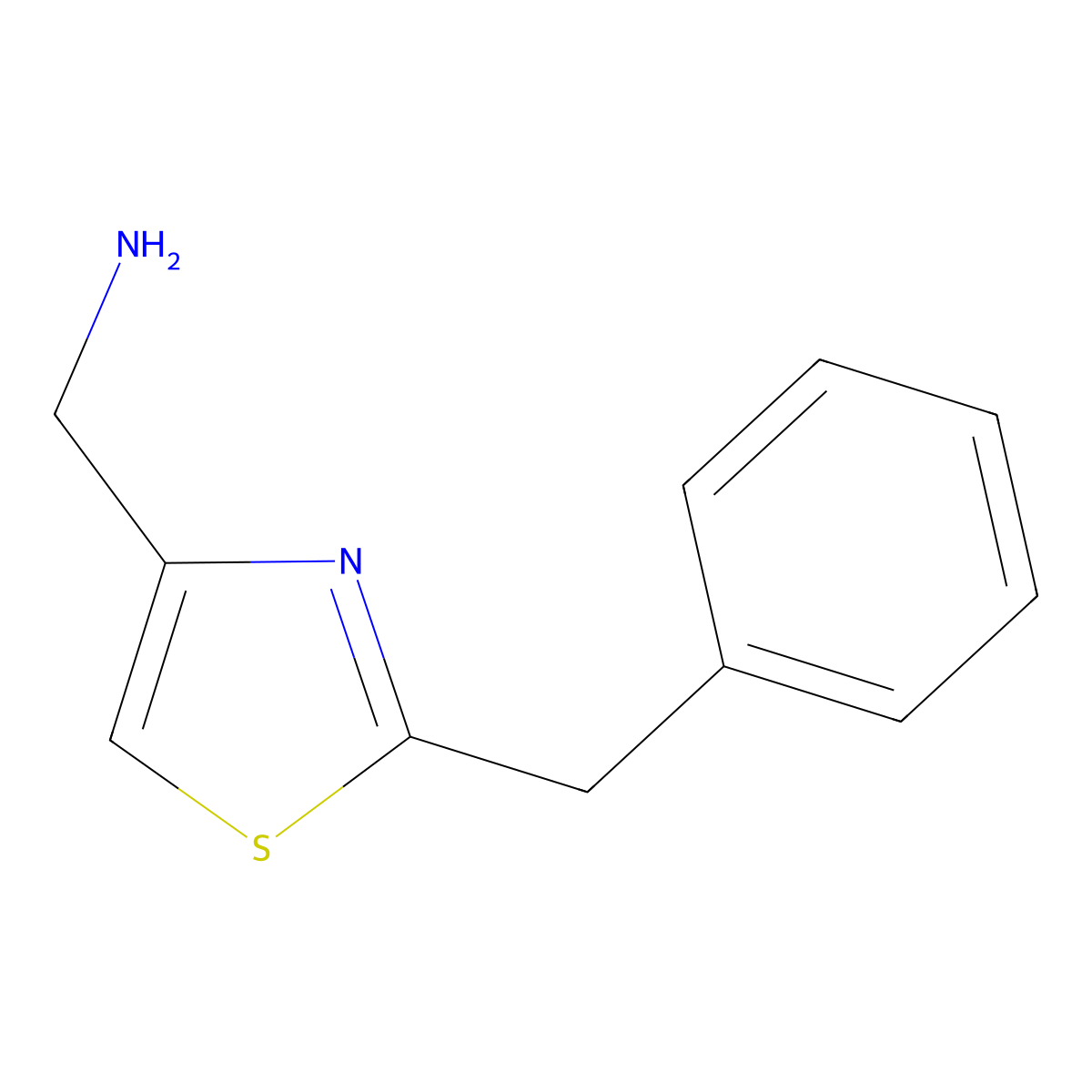 (2-Benzylthiazol-4-YL)methanamine molecular structure, CAS 608515-43-1