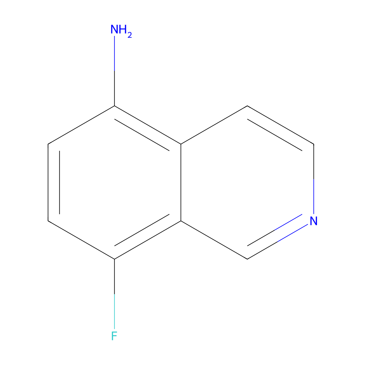 8-Fluoroisoquinolin-5-amine molecular structure, CAS 608515-47-5