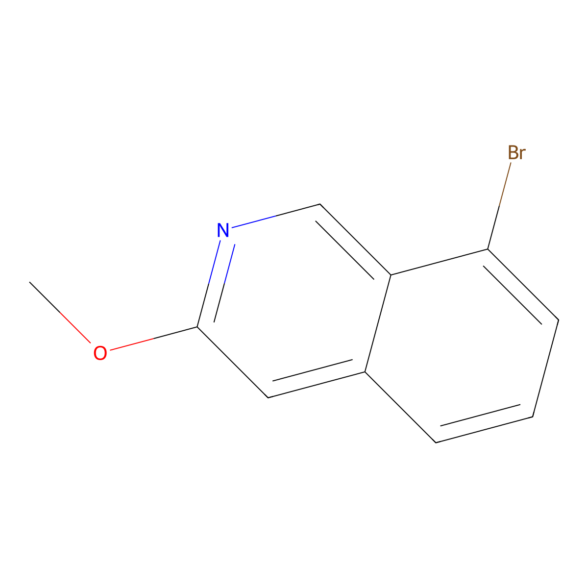8-Bromo-3-methoxyisoquinoline molecular structure, CAS 608515-50-0