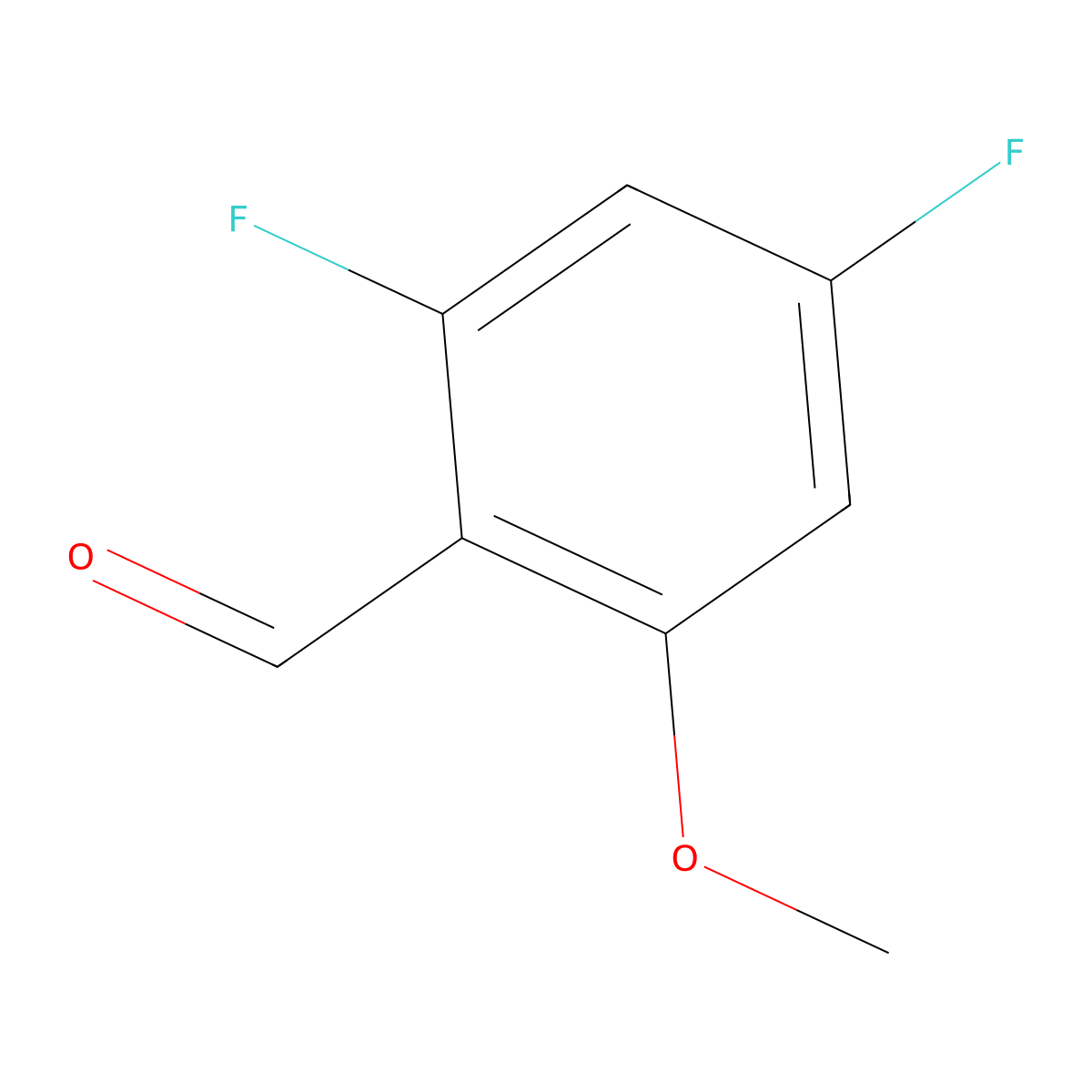 2,4-Difluoro-6-methoxybenzaldehyde molecular structure, CAS 608515-57-7