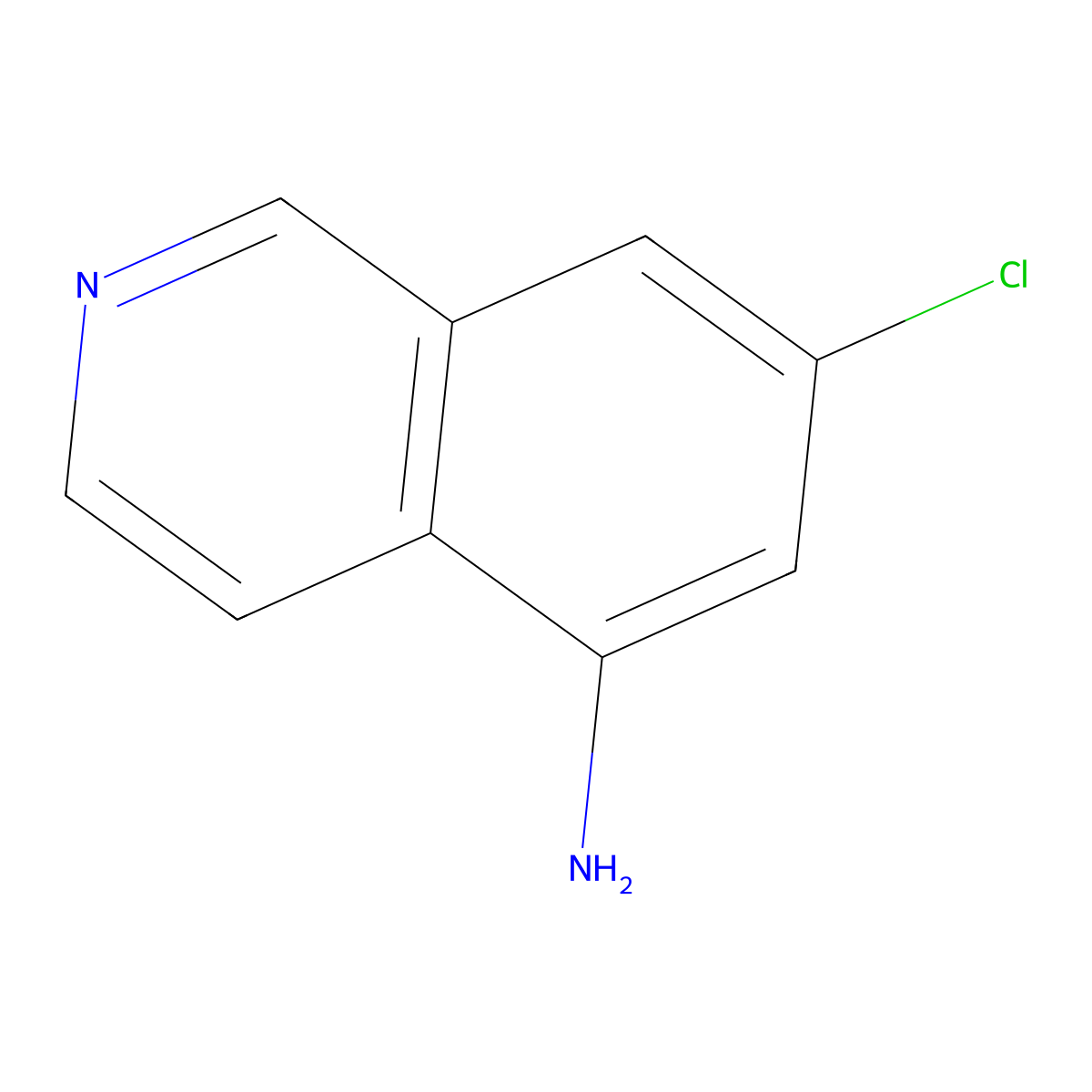 7-Chloroisoquinolin-5-amine molecular structure, CAS 608515-70-4