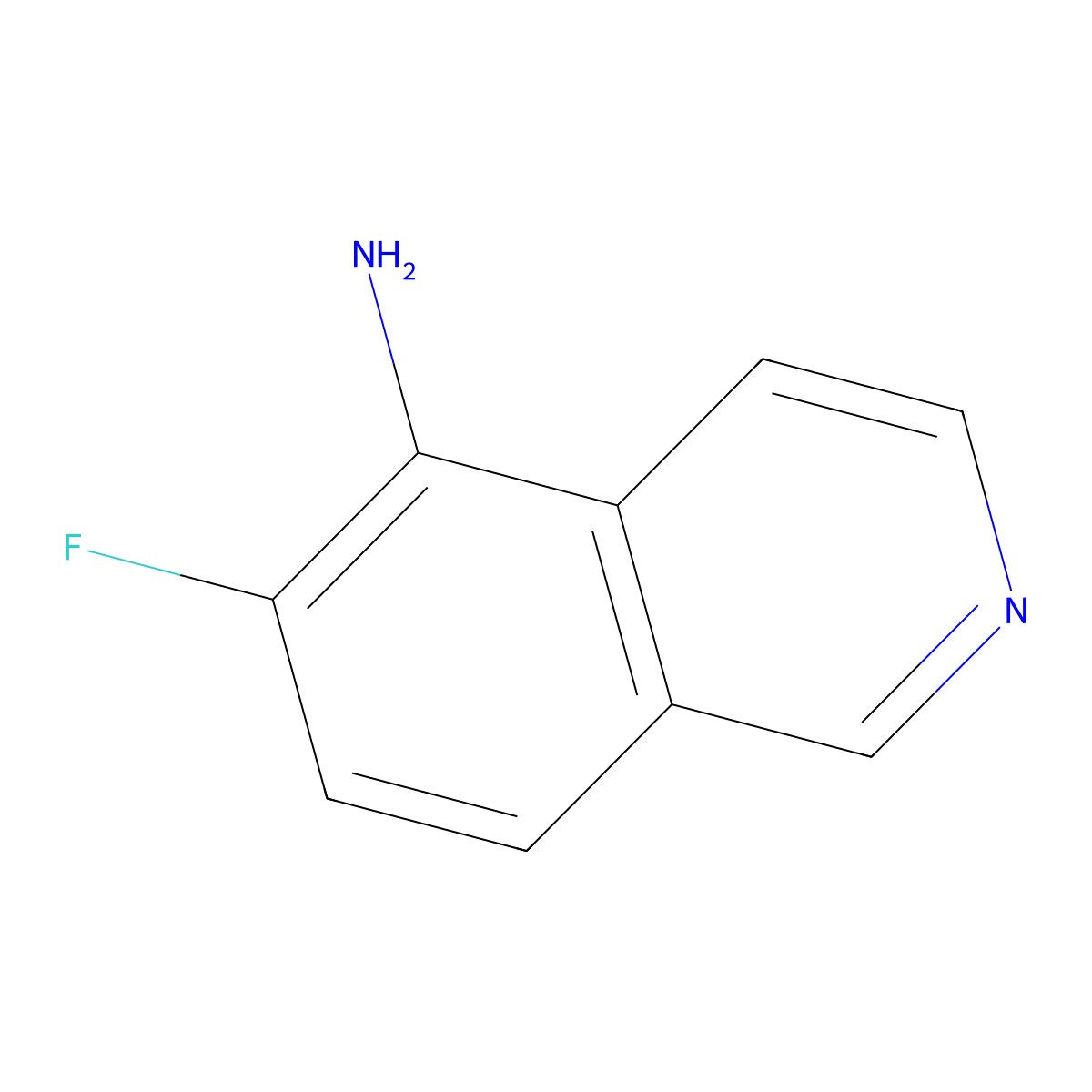 6-Fluoroisoquinolin-5-amine molecular structure, CAS 608515-72-6